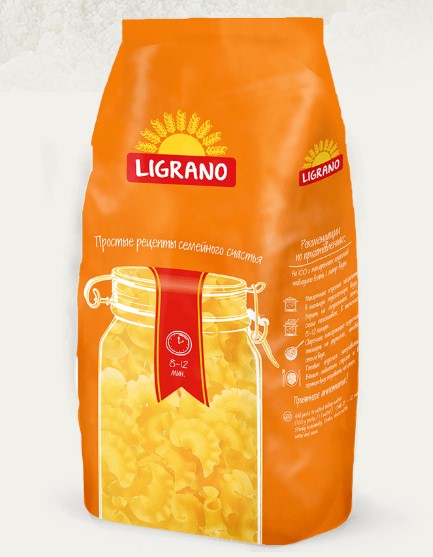 Макаронные изделия Лиграно Гребешки рифленые гр.Б 900г