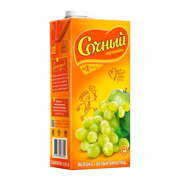Напиток Сочный Витамин Яблоко-Белый Виноград 0,95л