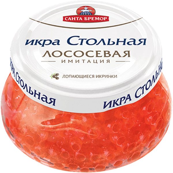 Икра Стольная имитированная лососевая ст/б 230г