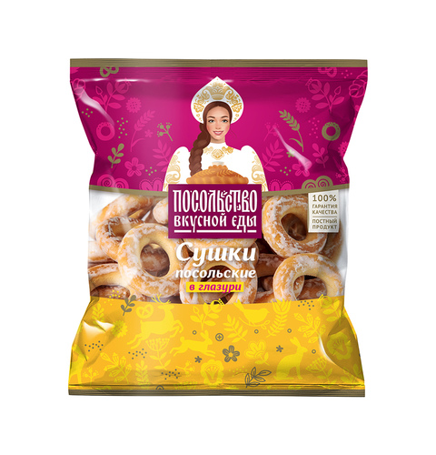 Сушки «Посольские» глазированные, 200 г