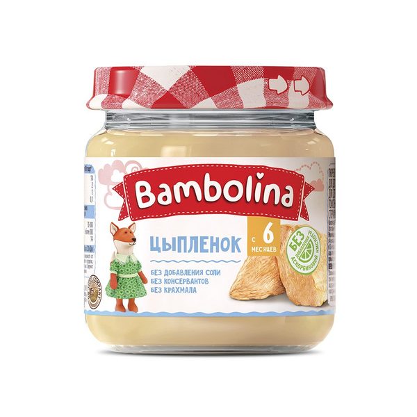 Пюре Бамболина цыпленок 100мл