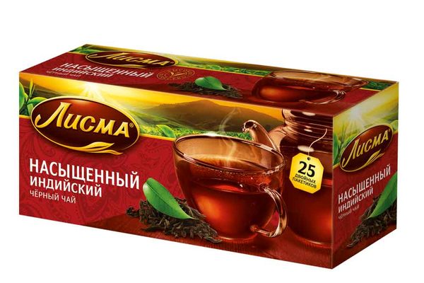 Чай черный байховый Лисма 1сорт насыщенный 1,8г*25п