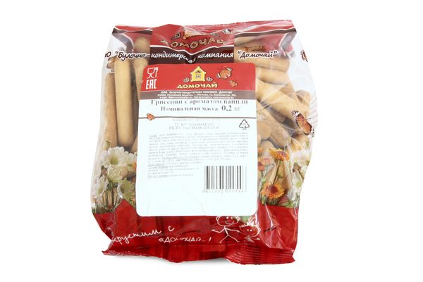 Снеки Гриссини с ароматом ванили фас. 200 гр