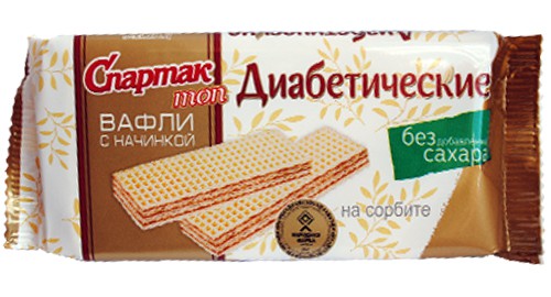 Вафли "Спартак Топ" на сорбите диабетические 72 г.