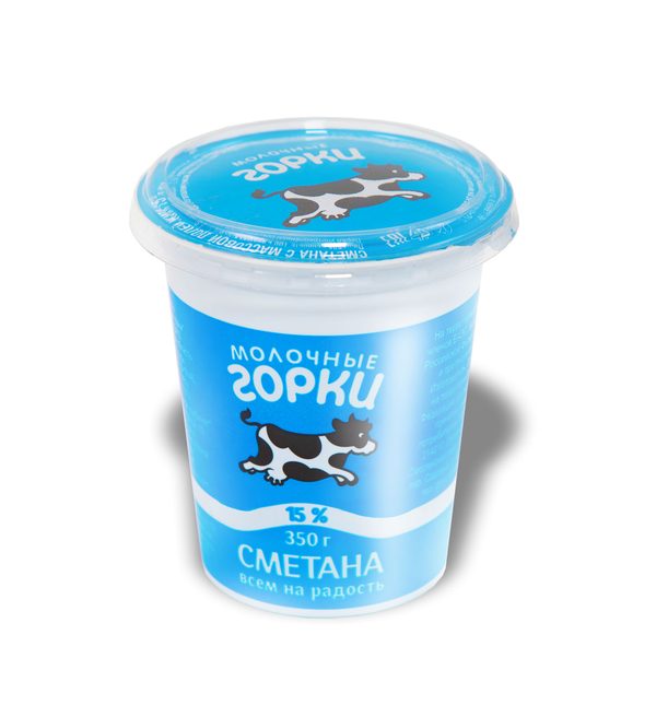Сметана "Молочные горки" 15% (стакан) 350г