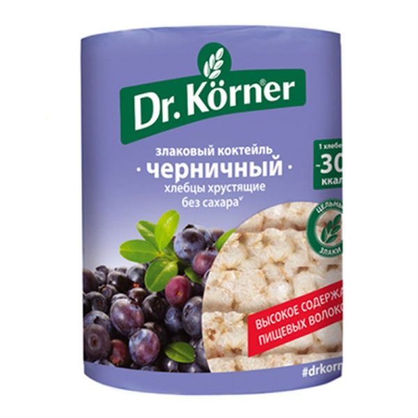 Хлебцы хрустящие Dr Korner черничный 100г