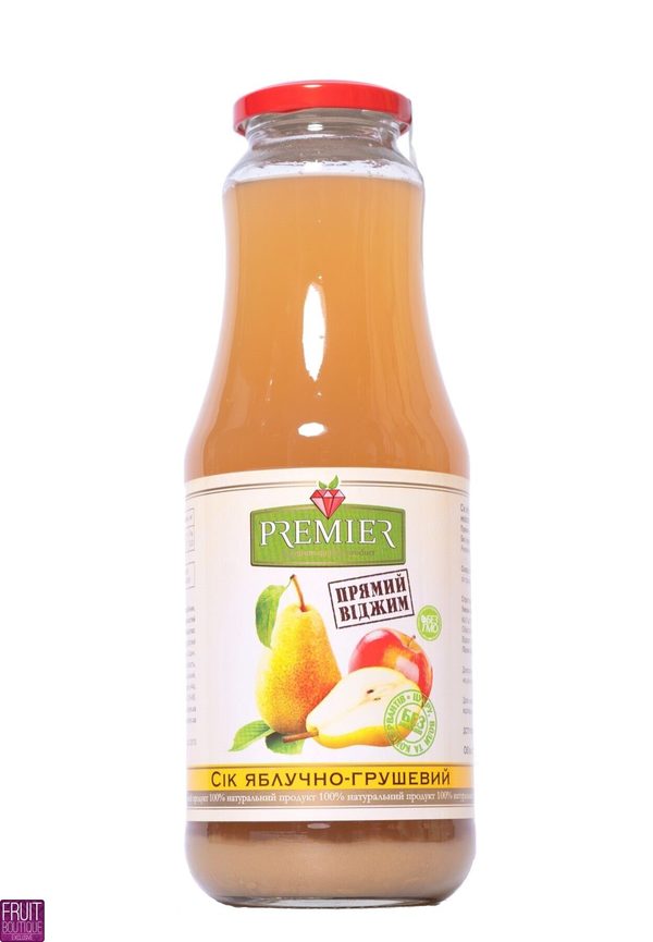 Сок яблочно-грушевый с мякотью прямого отжима 1л