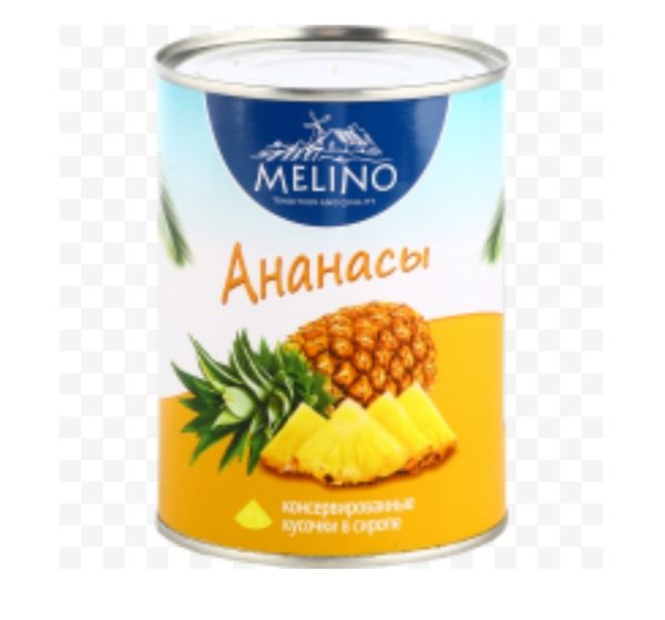 Ананасы консервированные кусочки ж/б, 565г.