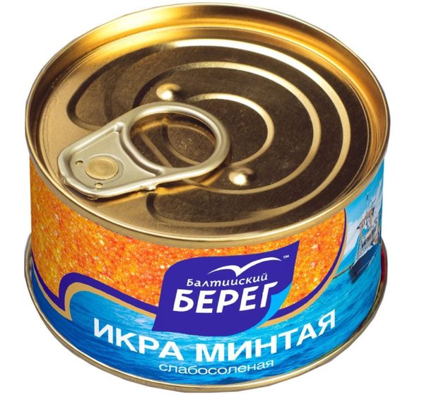 Икра минтая Балтийский Берег слабосоленая 130г