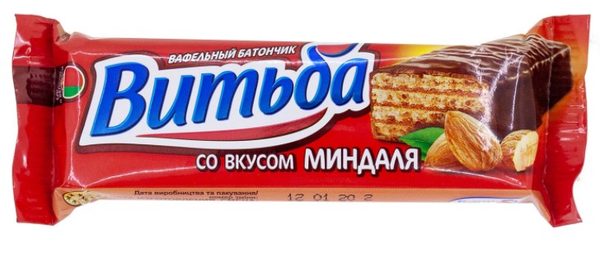 Батончик вафельный Витьба со вкусом миндаля 35г