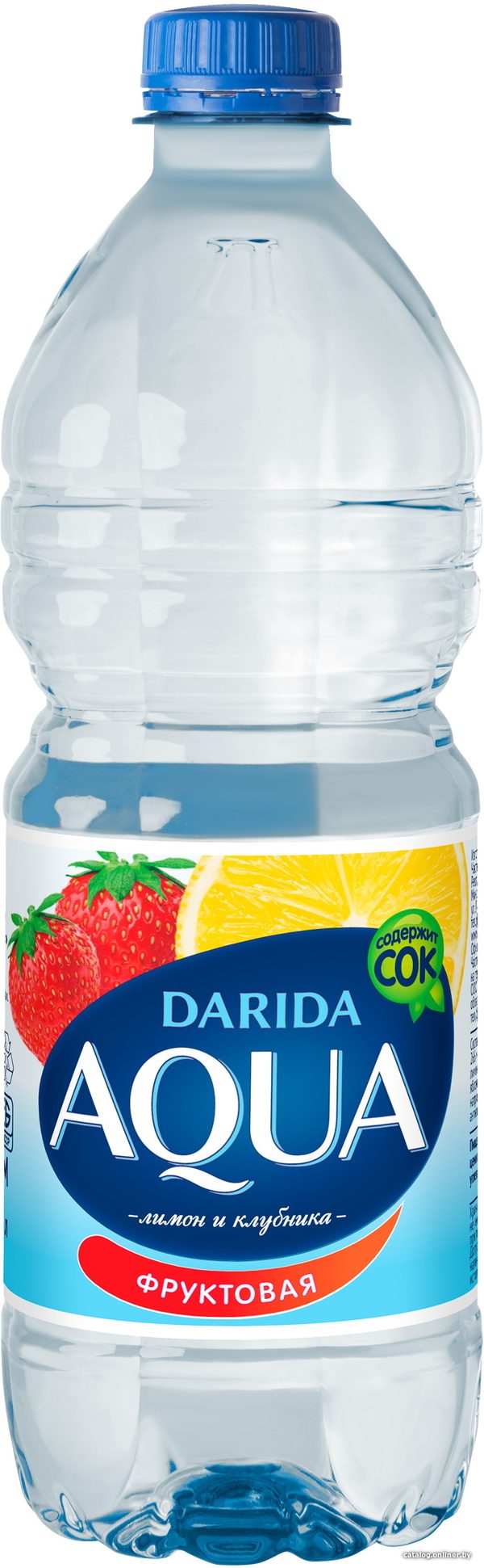 Напиток б/а газ. "Аква Фруктовая" аромат клубники и лимона 0,75л