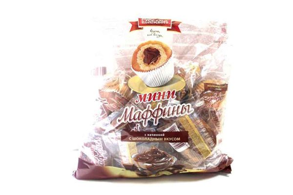 Мини-маффины с начинкой с шоколадным вкусом 465г
