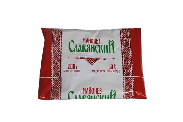 Майонезный соус Славянский пленка 50% 200г