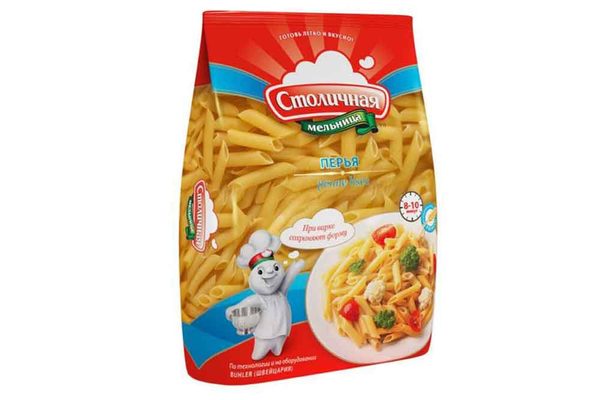 Макаронные изделия Столичная мельница перья сорт крупка гр.Б 800г