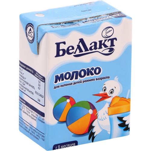 Молоко для дет/пит питьевое 3,2% 0,2л