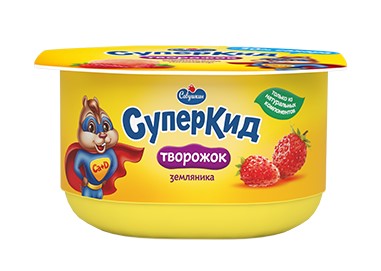 Творожный десерт СуперКид Земляника 3,5% 110г