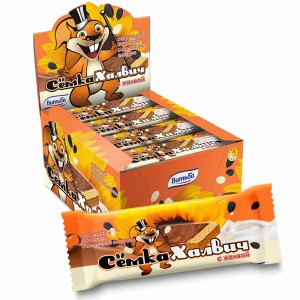 Батончик вафельный Семка Халвич с арахисовой халвой в молочной глазури 40г