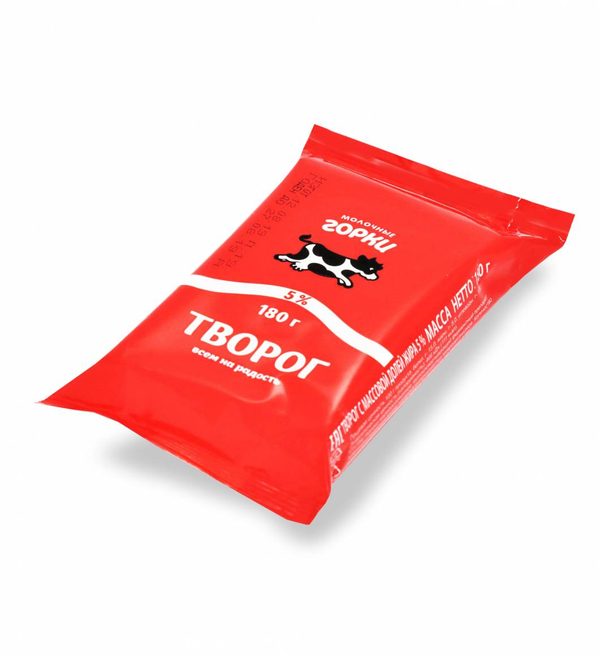 Творог "Молочные горки" 5% 180г.