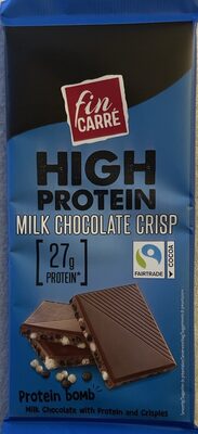 High protein milk chocolate crisp