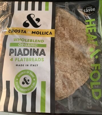 Organic Piadina 4 Wholeblend Flatbreads with Extra Virgin Olive Oil