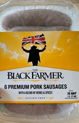 6 premium pork sausages