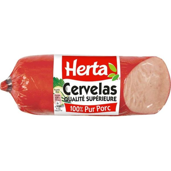 HERTA Cervelas Saucisson Pur Porc Sans nitrite 200g