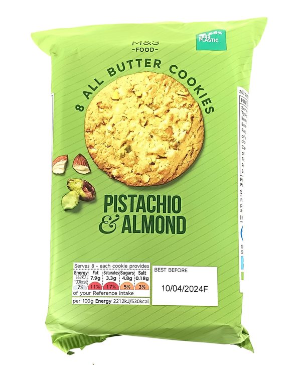 All Butter Pistachio and Almond Cookies