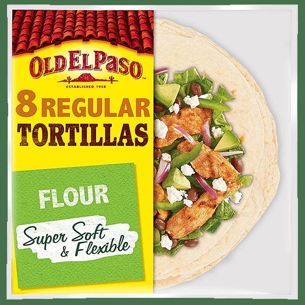 8 Flour Tortilla Wraps Regular